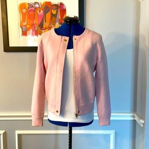 J Crew Wool/Poly/Spandex Sweater Jacket Size Small in Pale Pink